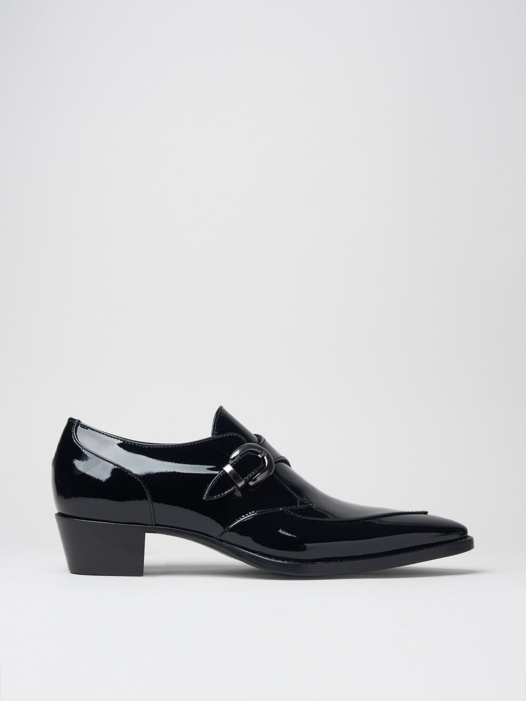 ADRIAN 30MM MONK-STRAP IN BLACK PATENT LEATHER display picture 1