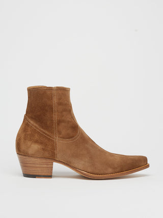 CLINT ANKLE BOOT IN TOBACCO SUEDE - ALESSANDRO VASINI
