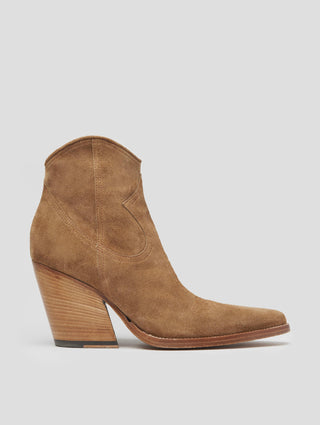 ALISON 80MM ANKLE BOOT IN TOBACCO SUEDE - Woman - ALESSANDRO VASINI