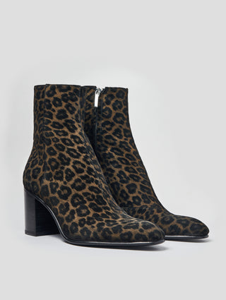 JANIS 80MM ANKLE BOOT IN LEOPARD SUEDE - Woman - ALESSANDRO VASINI