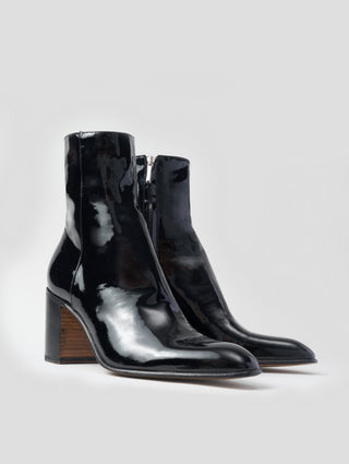 JANIS 80MM ANKLE BOOT IN BLACK PATENT LEATHER
