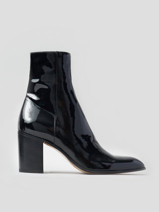 JANIS 80MM ANKLE BOOT IN BLACK PATENT LEATHER