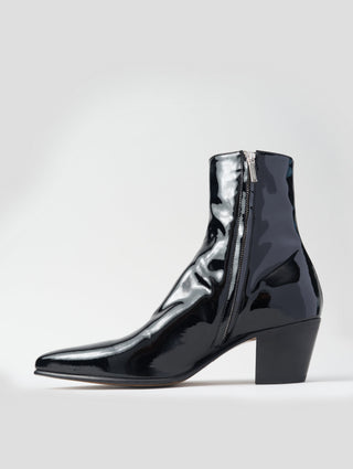 NICO 60MM ANKLE BOOT IN BLACK PATENT LEATHER - Woman