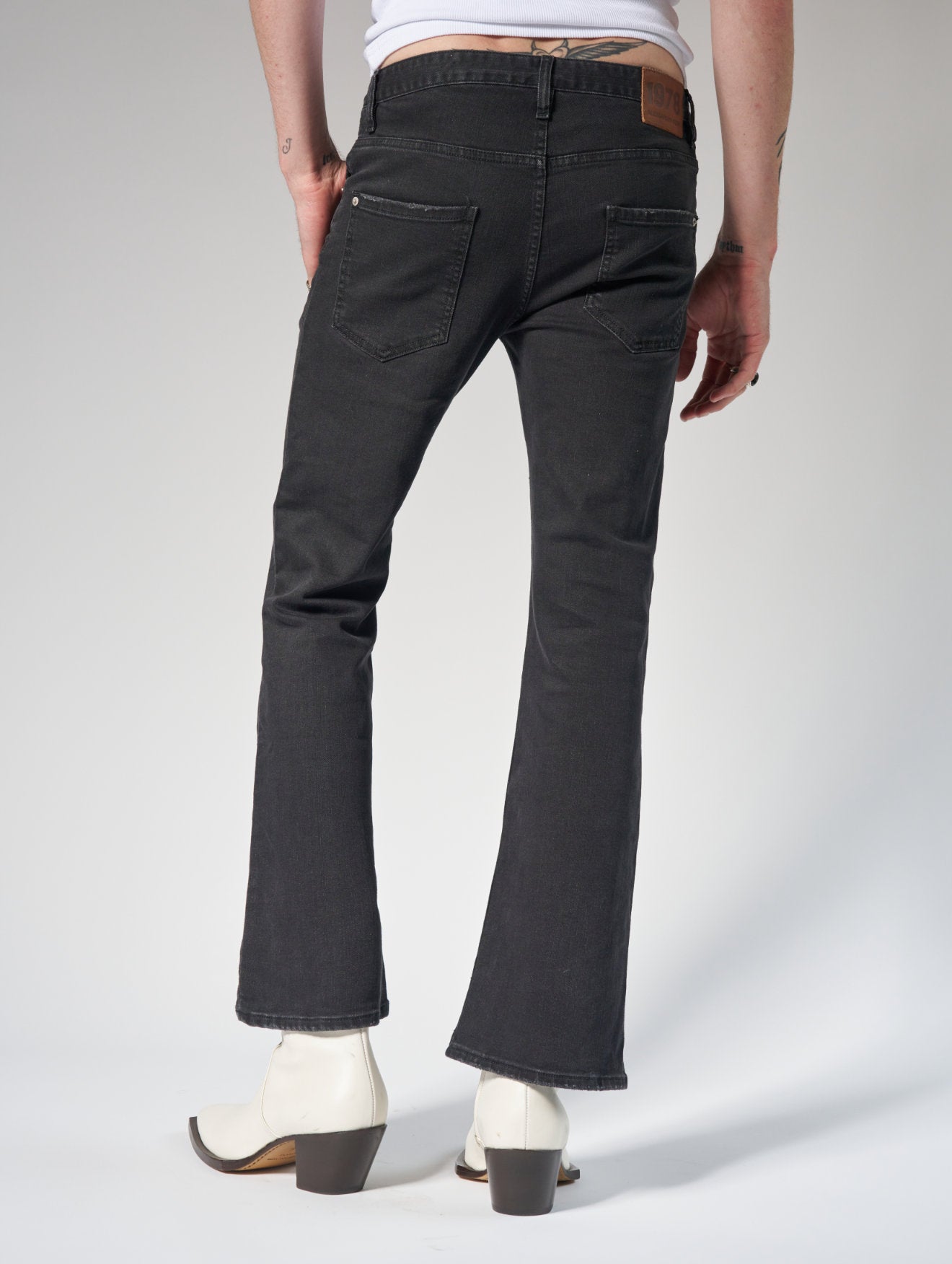 Slim Fit Bootcut Boot Cut Mens Skinny Bell Bottom Jeans FRANKIE