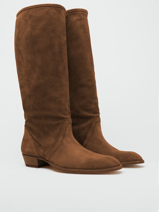 KEITH ROLL DOWN BOOT IN ROCK SUEDE - Woman