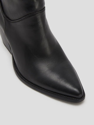 ALISON 80MM WRINKLED BOOT IN BLACK NAPPA -Woman