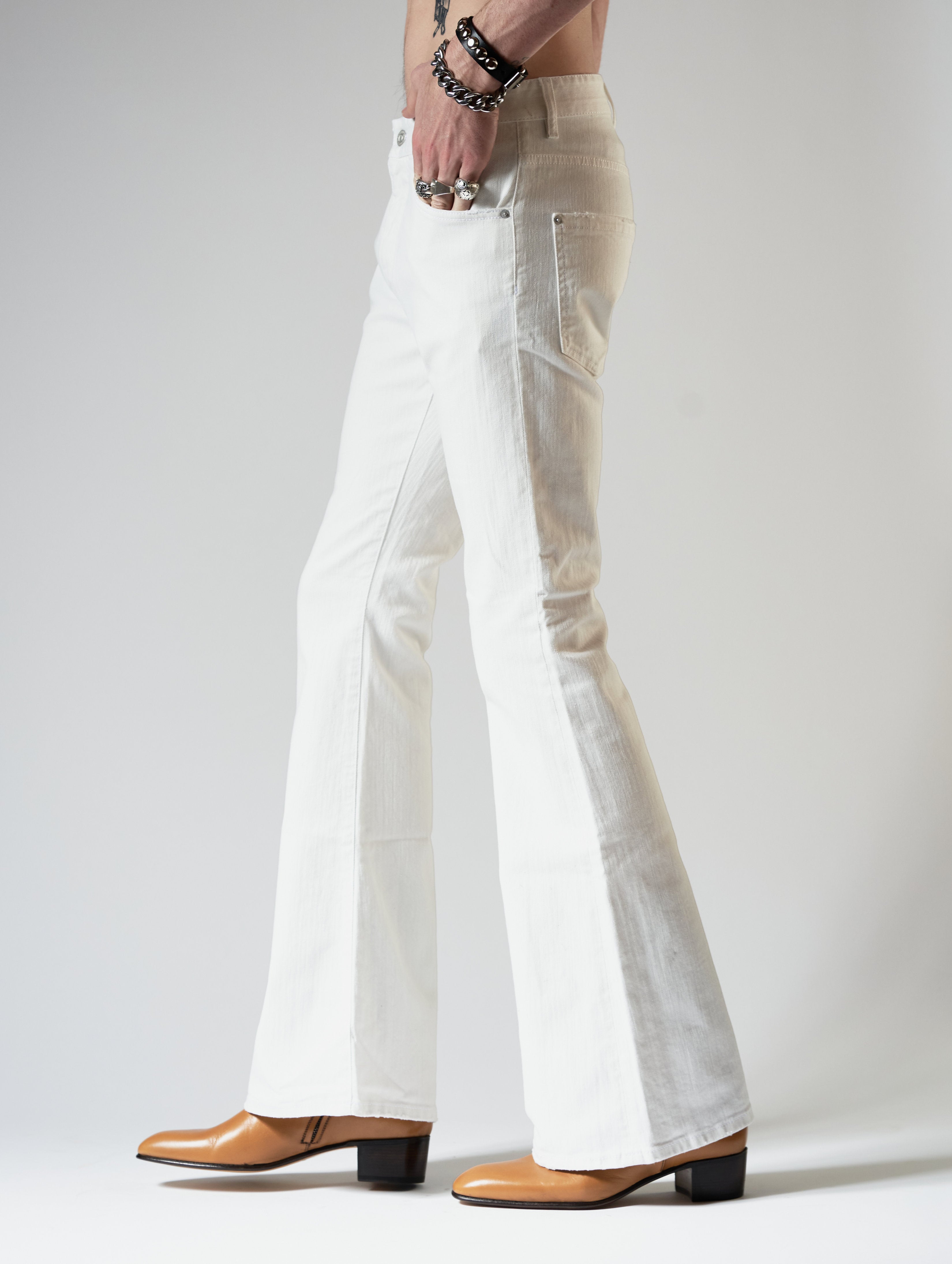 Buy Red And White Floral High Waist Bell Bottom Pants Online