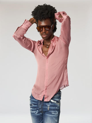 CHANTAL SILK SHIRT IN PINK Man - Main Image