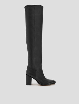 JANIS 80MM OVER THE KNEE BOOT IN BLACK NAPPA -Woman