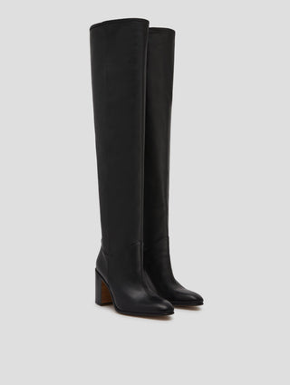 JANIS 80MM OVER THE KNEE BOOT IN BLACK NAPPA -Woman