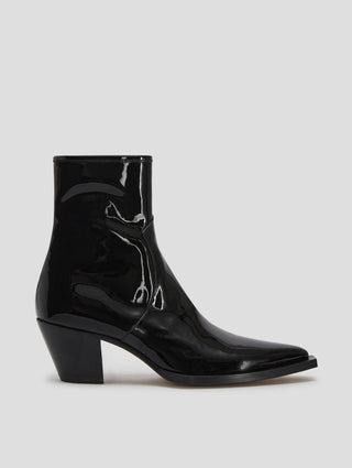 NOVA 60MM ANKLE BOOT IN BLACK PATENT - Woman