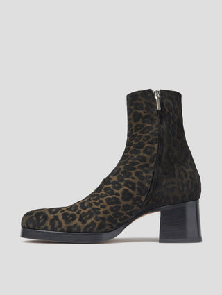 RAOUL 70MM PLATFORM BOOT IN LEOPARD SUEDE