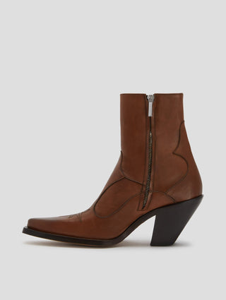 TABOR 70MM ANKLE BOOT IN BROWN CALFSKIN