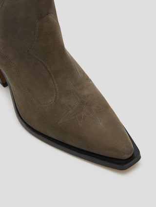 TABOR 70MM ANKLE BOOT IN SMOKE SUEDE