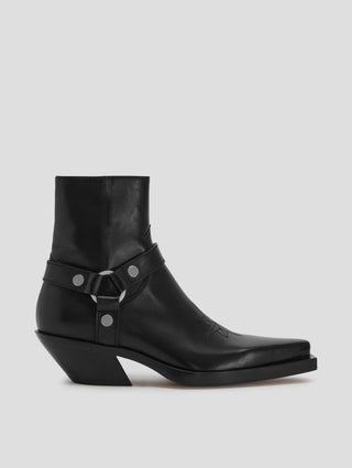 TERENCE HARNESS WESTERN BOOT BLACK VACCHETTA- Woman