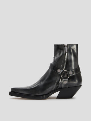 TERENCE HARNESS WESTERN BOOT IN SPACE SILVER