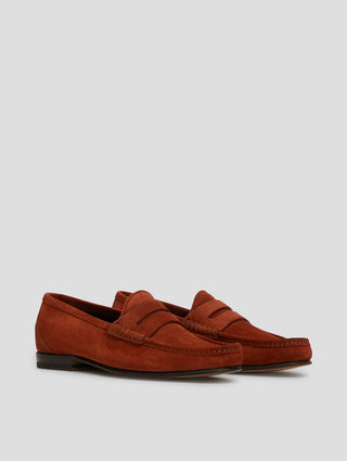 TONY PENNY LOAFER IN RUST SUEDE- Woman