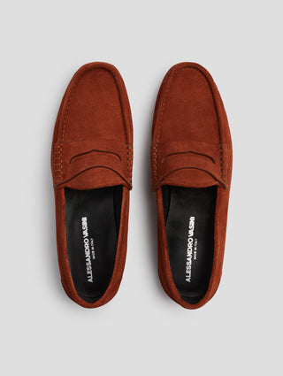 TONY PENNY LOAFER IN RUST SUEDE- Woman