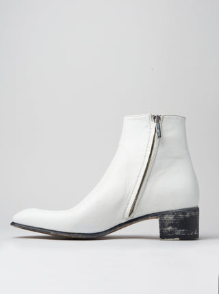 SONNY 40MM ANKLE BOOT IN DISTRESSED WHITE VACCHETTA - Woman
