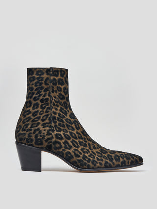 NICO 60MM ANKLE BOOT IN LEOPARD SUEDE - ALESSANDRO VASINI
