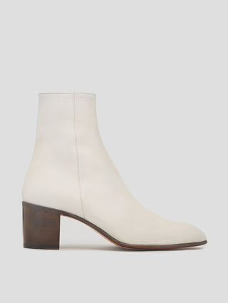 JUAN 60MM ANKLE BOOT IN IVORY CALFSKIN - Woman