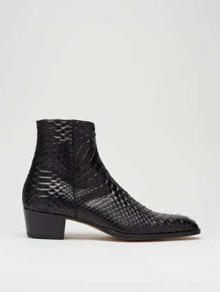 SONNY "SPECIAL EDITION" 40MM ANKLE BOOT IN BLACK SNAKESKIN - Woman