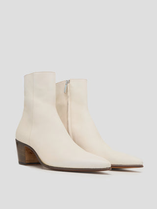 NICO 60MM ANKLE BOOT IN IVORY CALFSKIN