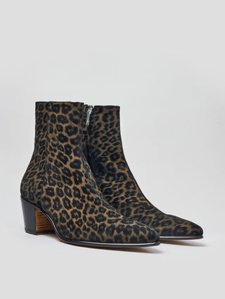 NICO 60MM ANKLE BOOT IN LEOPARD SUEDE
