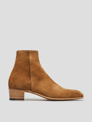 SONNY 40MM ANKLE BOOT IN TOBACCO SUEDE