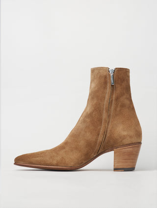 NICO 60MM ANKLE BOOT IN TOBACCO SUEDE- Woman