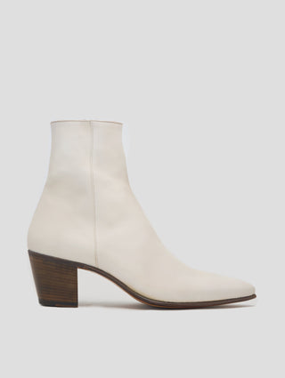 NICO 60MM ANKLE BOOT IN IVORY CALFSKIN Woman