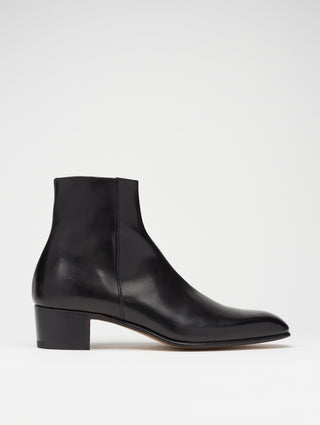 SONNY 40MM ANKLE BOOT IN BLACK CALFSKIN - Woman