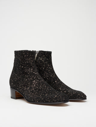 SONNY 40MM ANKLE BOOT IN GLAM BLACK SUEDE