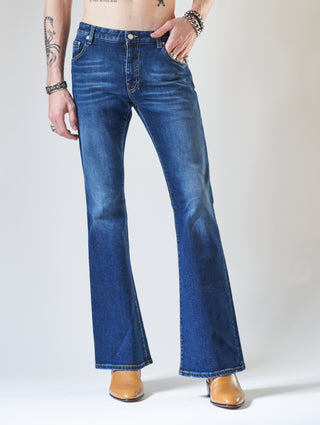 WILFRIED BELL BOTTOM JEANS IN CLASSIC INDIGO - Man