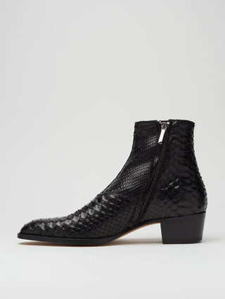 SONNY "SPECIAL EDITION" 40MM ANKLE BOOT IN BLACK SNAKESKIN - Woman