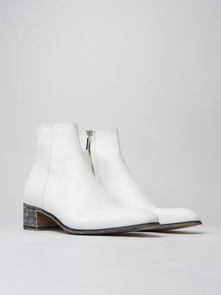 SONNY 40MM ANKLE BOOT IN DISTRESSED WHITE VACCHETTA - Woman