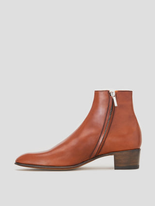 SONNY 40MM ANKLE BOOT IN BRICK CALFSKIN - Woman