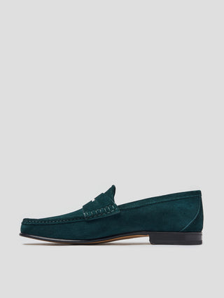 TONY PENNY LOAFER IN EMERALD GREEN SUEDE - ALESSANDRO VASINI