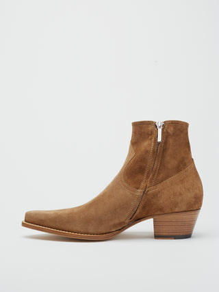 CLINT ANKLE BOOT IN TOBACCO SUEDE - Woman