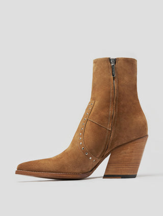 ALISON 80MM "MOJAVE" FRINGED BOOT IN TOBACCO SUEDE - Woman - ALESSANDRO VASINI
