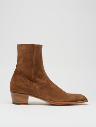 TEXAS PLAIN BOOT IN TOBACCO SUEDE - Woman